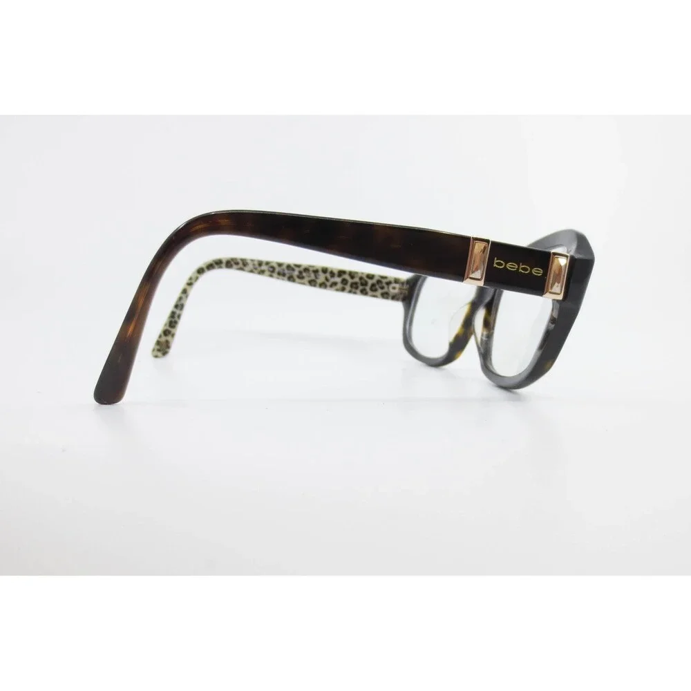 Bebe BB7080 Tortoise Leopard Print Eyeglasses Frames 57-17-135 Gold